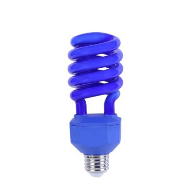 China Christmas FCC 120V E26 Blue Spiral Colored cETL ETL 20W 24W Lamp Half Light Energy Saving Spiral for sale