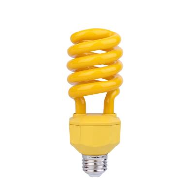 China 20W 24W 12mm cfl light bulb spiral yellow mosquito repellent bulb spiral glass for sale