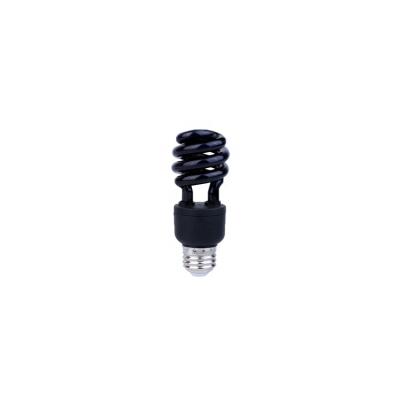 China Glow In The Dark BLB 365-380nm UV Lamp 13W Spiral Black CFL Bulb Half Spiral for sale