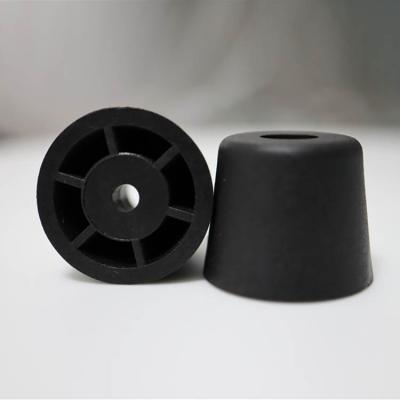 China Durable Black Furniture Sofa Leg Plastic Sofa Feet Around Plastic Low Leveling Leg for sale