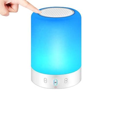 China New Style Home Wireless Portable Hands Free Colorful LED Night Light Blue Tooth Speaker For Computer TV Phone for sale