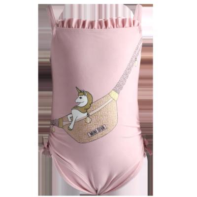 China Julysand Unicorn Breathable One Piece Pink Swimwear For Girls Kids for sale