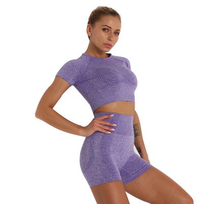 China Wholesale Julysand Breathable Women Yoga Suit Sport Wear Yoga Sets Seamless Yoga Set Fitness for sale