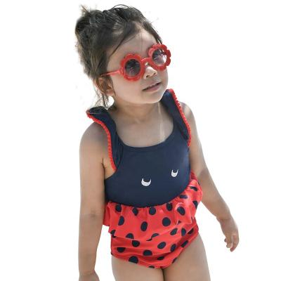 China Julysand Breathable 1 Piece Lovely Baby Eye Swimsuit Girl Bikini Cute Kids Bikini Swimwear for sale