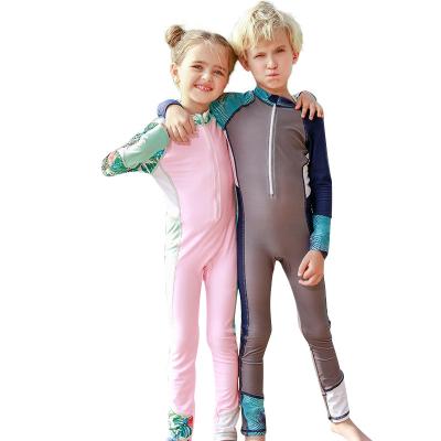 China Breathable Wholesale Kids Swimwear Rash Guard Swimwear Floral Printed Surfing Suit for sale