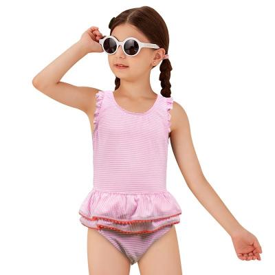 China Breathable Julysand Kids Custom Made One Piece Swimwear Pink Bathing Suit Beach Wear Swimwear Bikini for sale