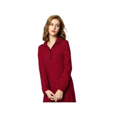 China Good Quality Breathable Long Sleeve Cotton Women Lattice Pajamas Christmas Family Casual Pajamas for sale