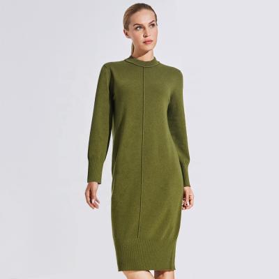 China Fashionable Casual Popular Color Long Sleeve Women Sweater Anti-Shrink Sweater Like Cashmere Sweater Dress for sale