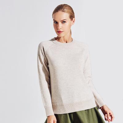 China Guoou Knitwear High Quality Anti-pilling Ladies Cashmere Wool Knitted Pullover Women Sweater for sale