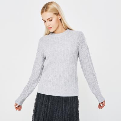 China Guoou Cable Knitwear Anti-pilling Pullover Cashmere Knitting Sweater For Women for sale