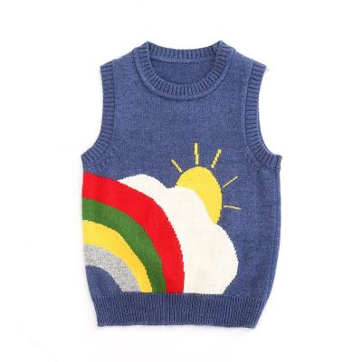 China High Quality Anti-Shrink Cute Boy's Cashmere Knitwear Blue Guoou Sweater for sale