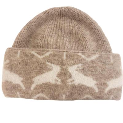 China COMMON Custom Design Mohair Wool Yarn Knitted Mens Winter Merino Wool Wholesale Custom Hat for sale