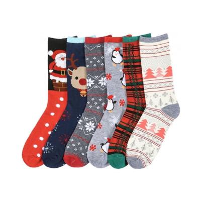 China QUICK DRY women bangs winter crew jacquard socks stocking custom knitted christmas bangs women for sale