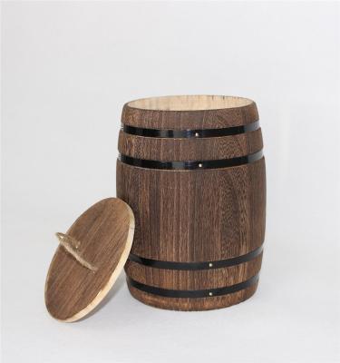 China Wholesale Antique Luxury Wood Barrel Europe Handmade Tea Coffee Storage Barrel for sale