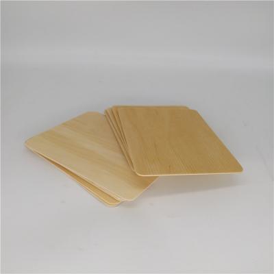 China Japan Empty Wooden Pieces Round Corner Wooden Cutouts For DIY Crafts for sale