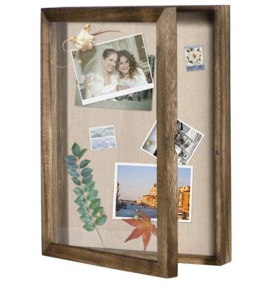 China Wholesale Europe Amazon Hot Sale Antique Shade Box Wood Picture Frame with Custom Size and Color for sale