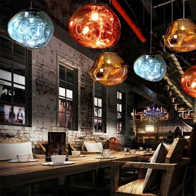 China Modern Decorative Chandeliers 220v E27 LED Ceiling Lights Glass Ball Pendant Copper Pendant Lamp for sale