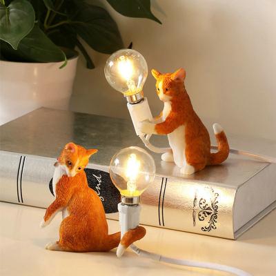 China Cat Table Lamp for Modern Baby Cat Table Lamps Kids Girl Boy Children Dining Room Decoration for Home Bedroom for sale