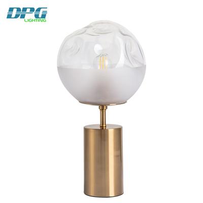 China Decorative Art Deco Table Lamp Modern Bronze Glass Iron Table Lamps For Living Room for sale