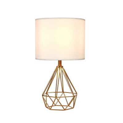 China Residential Modern Bedroom Bedside Table Lamp With Shade For Living Room Attic Office Personal Coffee Tables Led Lights Decoration for sale