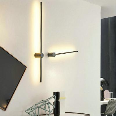 China Nordic Modern Black Bedroom Wall Lamp Bedside Night Sconces Wall Lamp For Bedroom Living Room Attic Home LED Indoor Decorative Lamps for sale