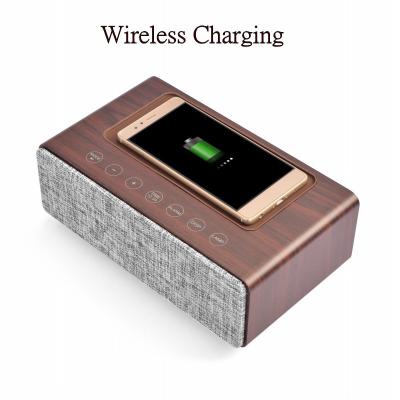 China Wireless Speaker Wireless Charger QI Charging Galaxy S8 for iphone8 Speaker Wireless LED Bedside Lamp Time Display Alarm Clock for sale