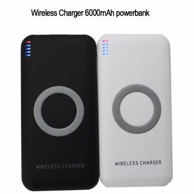 China 6000mAh Lightweight Powerbank 6000mAh Wireless Charger For iPhone For Samsung For Vivo Wireless Charging Power Bank for sale