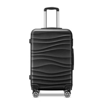 China Travel Luggage Cases Wavy Profile Travel Bags Luggage For Your Wonderful Vacation 4 Wheel Trolley Travel Hot Selling Suitcase for sale