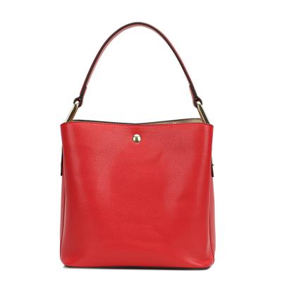 China Lady New Fashion High Quality Genuine Leather Bucket Bag Women Shoulder Bag and Handbags Ladies Handbag for sale