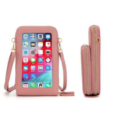 China PU Leather Wholesale Mobile Accessories Phone Case Waterproof PVC Phone Bag For Promotion for sale