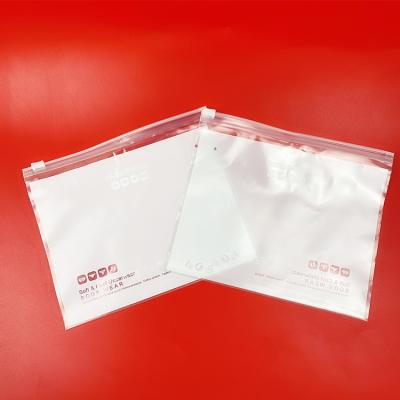 China Wholesale Custom Underwear BIODEGRADABLE Clothing PE Package Biodegradable Zipper Logo Printing Zipper Bag Clear Transparent Packing Bag for sale