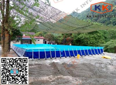 China Piscina de batimiento inflable cuadrada de la natación, inflable sobre las piscinas de tierra en venta