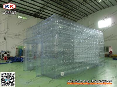 China PVC Transparent Inflatable Tent Double - Line Sewed Fireproof for sale