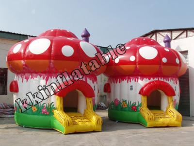 China Outdoor Pvc Mushroom Inflatable Bouncer , Custom Style inflatable jump houses for sale