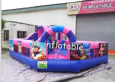 China Pink Princess Inflatable Bouncer Trampoline / Popular Jumping Castle for sale