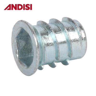 China Zinc Alloy And Steel Furniture Fitting Nuts Modern Wood Hardware Mini Threaded Insert Fix for sale