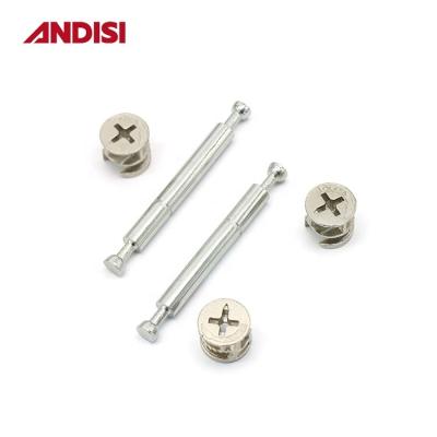 China Modern Fix Furniture Hardware Connecting Cam Safety Bolts Fittings Double Over Screw Bolt Cams And Fingers Mini Fix Fix for sale