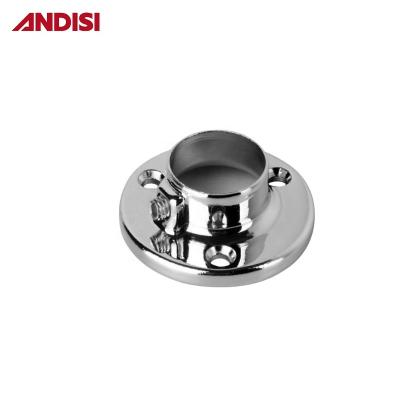 China Modern Diameter 30 Mm Chrome Wardrobe Rod Holder Clamp Tube Bracket for sale