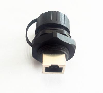 China PA66 Male Female Connector Waterproof RJ45 8P8C Panel Mount RJ45 Connector for sale