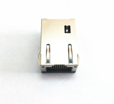 China Magnetic Double Tab Up RJ45 Connector RJ45 Jack / POE RJ45 PCB Connector for sale