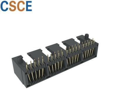 China PCB Gigabit Ethernet 10 Pin RJ45 Connector Current Rating 1.5A With Post Tap At Bottom Of Connector for sale