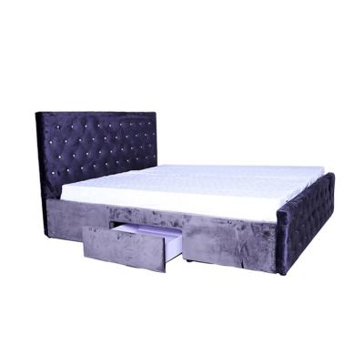 China Simple Elegant Design Furniture Wholesale Queen / King Lit Hotel Facial Bed Frame Wooden Beds for sale