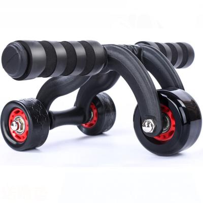 China Home Use Fitness Equipment Wholesale Abdominal Retractor Four Wheels Strengthening Wheel Abdominal Roller for sale