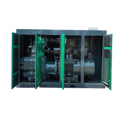 China High performance lubricated frequency + compression technology two stage screw air compressor used for pharmaceutical industry for sale