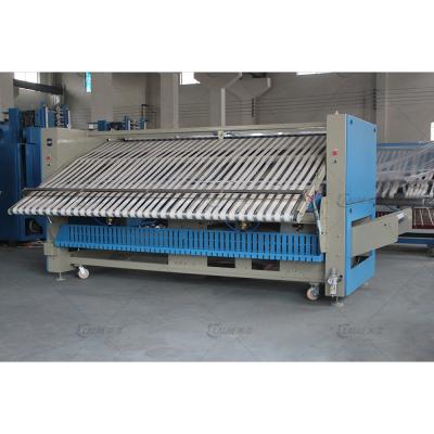 China Hotel Cloth High Speed ​​Double Folding Machine With Four Stations And Two Lanes for sale