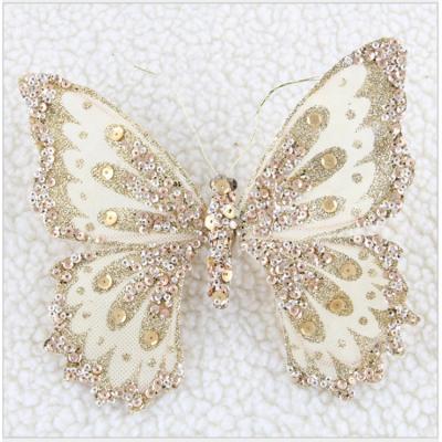 China New Handmade Hanging Christmas Tree Powder Butterfly Craft Christmas Decoration Custom Wholesale for sale