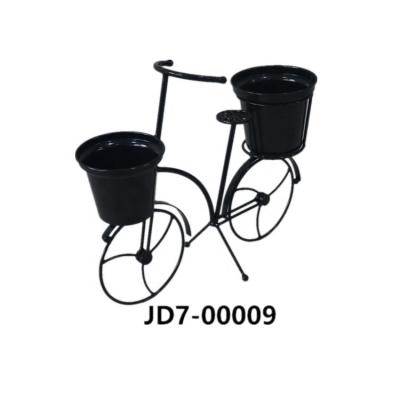 China Color Paint Metal Plant Stand Plant Wholesale Black Flower Pot Decorative Wrought Iron Bicycle Bicycle Patio Planters For Garden for sale