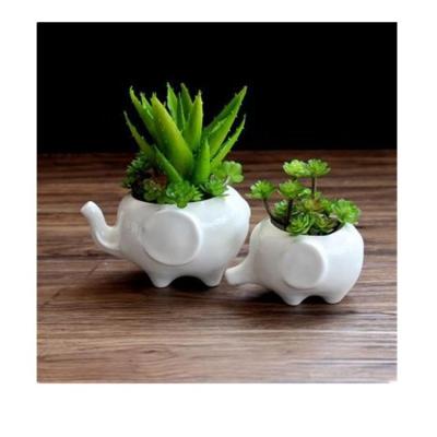 China Custom Small Shape Decorative Animal Succulent Pot Flower Glazed Ceramic Tabletop Size Plant Stand Redundant Pot for sale