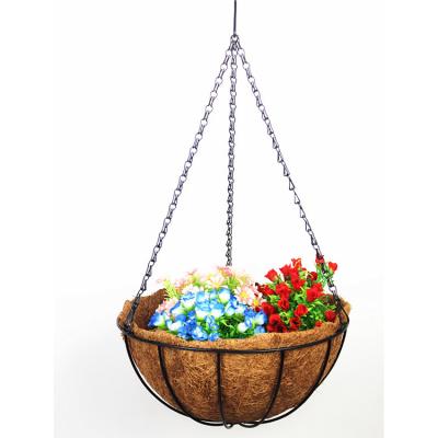 China Wholesale Handmade Large Wire Planter Flower Pot Hanging Baskets for sale