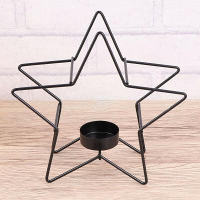 China Nordic Creative Simple Modern Home Decoration Pentagram Shape Candlestick for sale